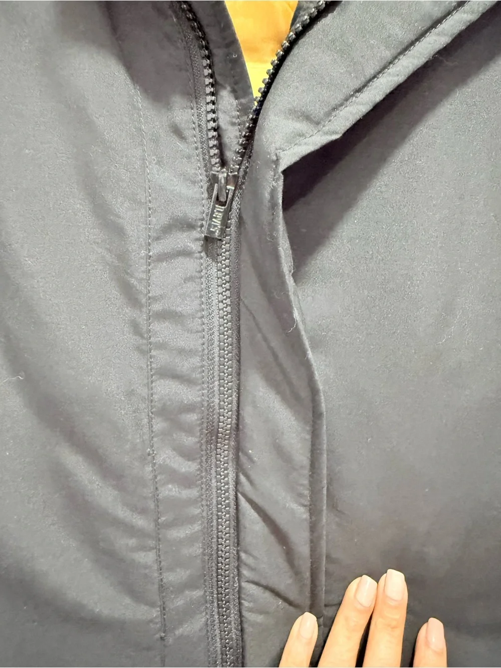Levi's Dark Gray Quilted Vest with Yellow Trim S